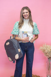 34531 Cream Floral Top - Southern Soule Designs