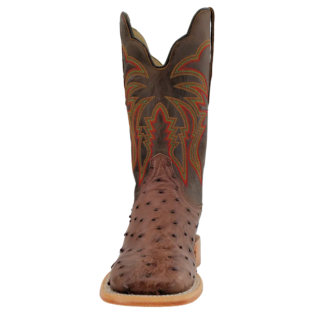 R. Watson Tobac Full Quill Ostrich Boots RW4508-2