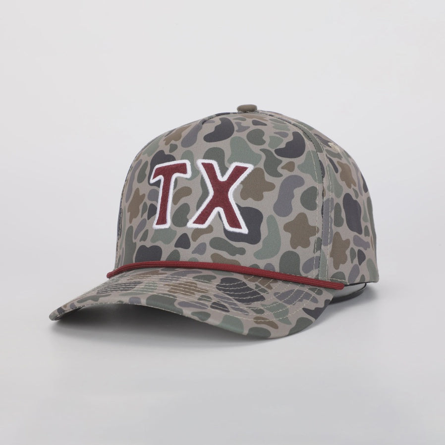 Texas Hat in TexCamo/College Maroon
