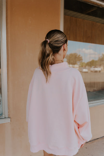 Blessed Emb Mock Neck Sweatshirt IT2594