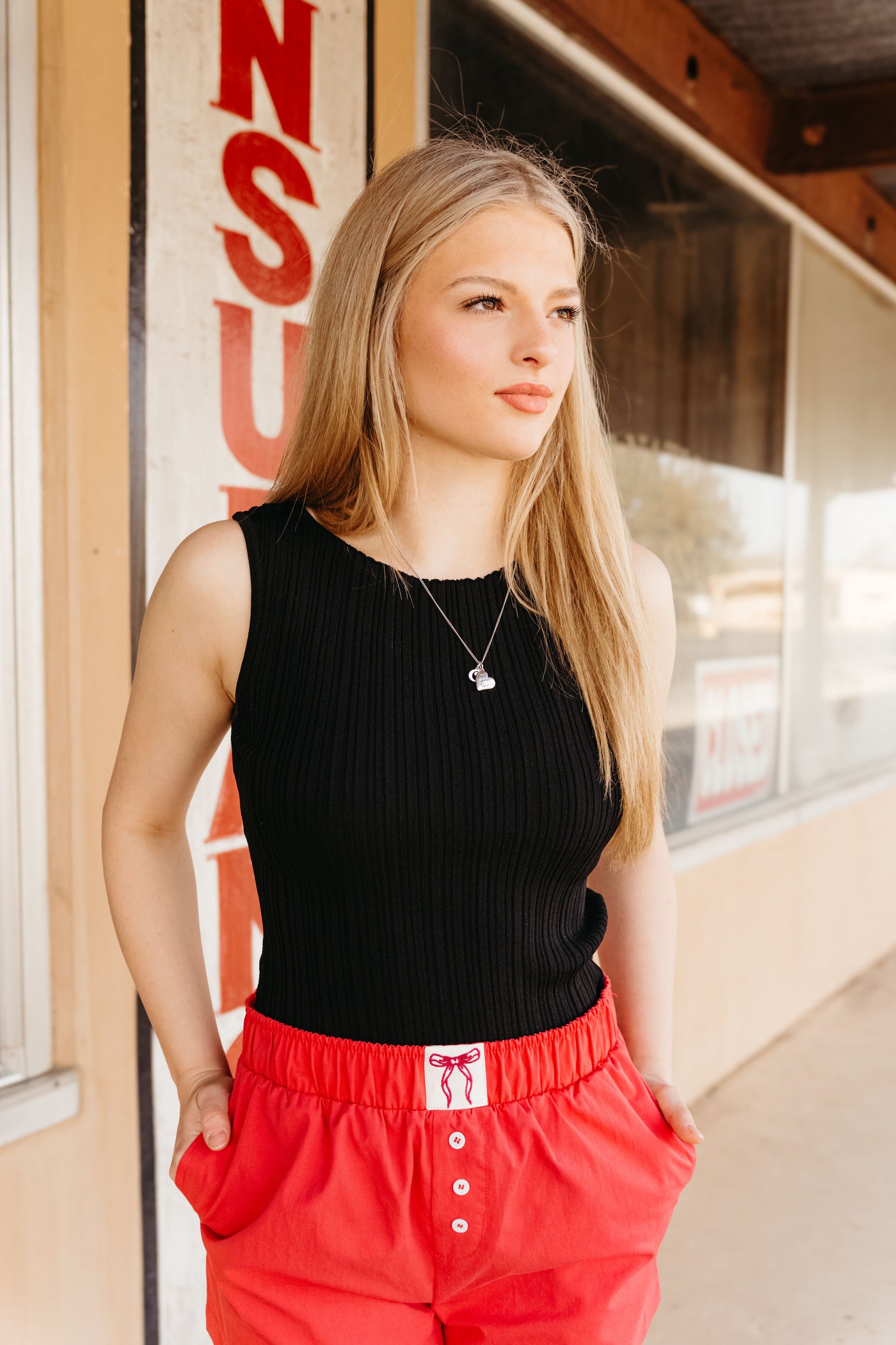 Black Ribbed Knitted Top T3779