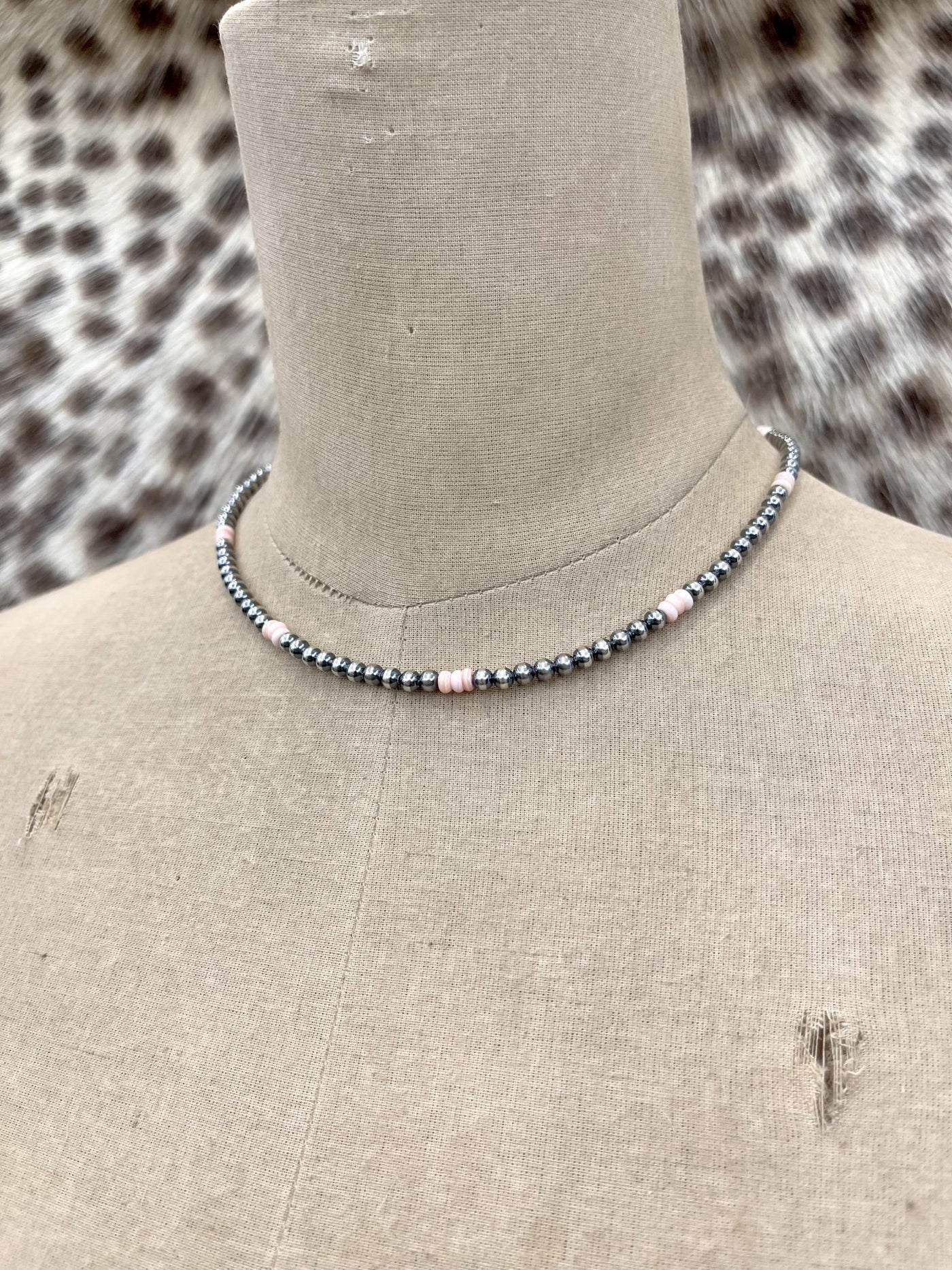 4 MM Pearl Choker with Pink Conch - Southern Soule Designs