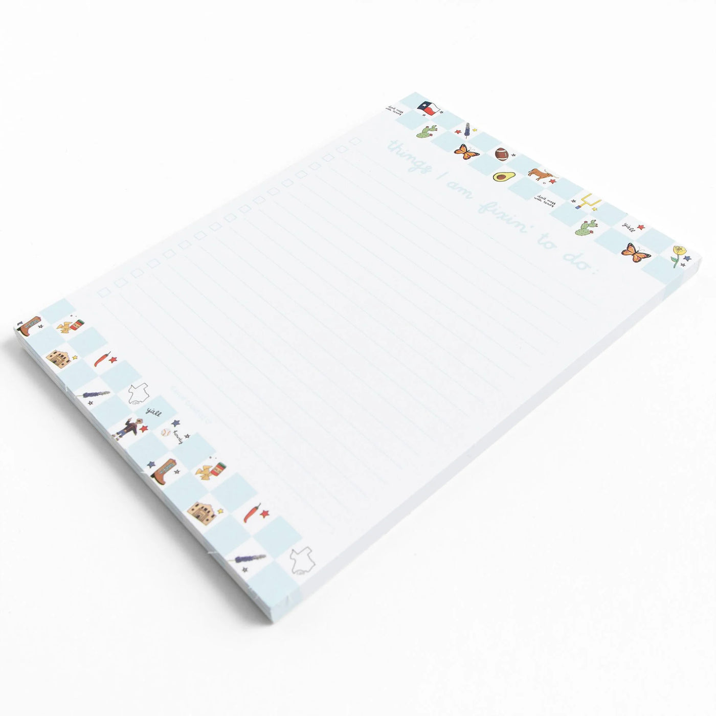 Texas Western Checker Notepad