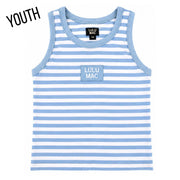 LM Girls Light Blue Stripe Tank Top