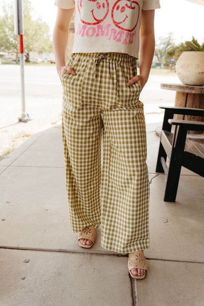 Green Gingham Pant TH2109