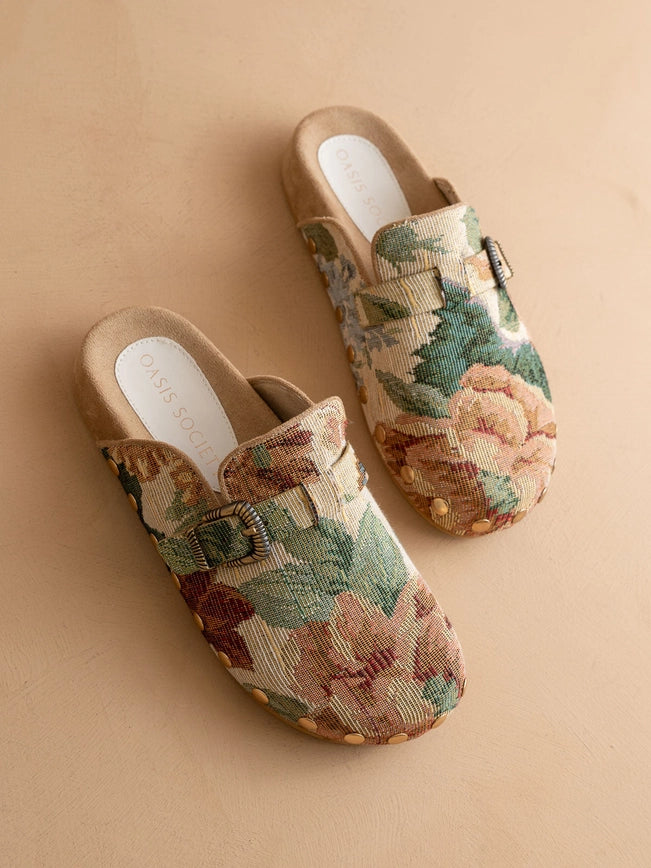 The Toni Clog Floral Tapestry