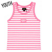 LM Girls Neon Pink Stripe Tank Top