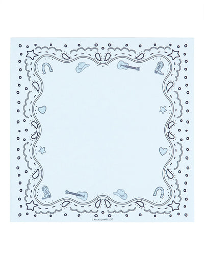 Blue Bandana Western Notepad