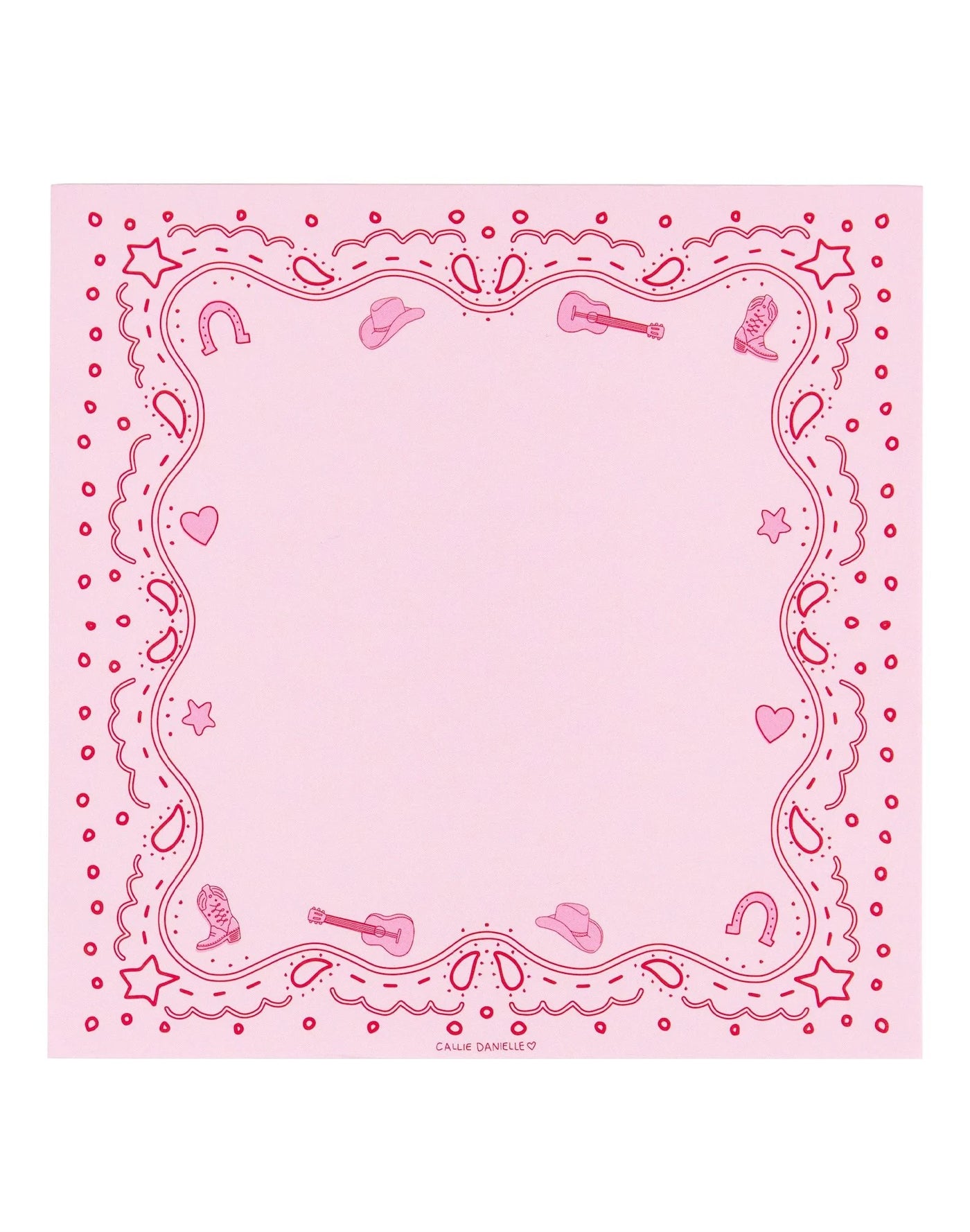 Pink Bandana Western Notepad