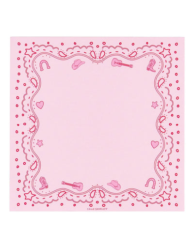 Pink Bandana Western Notepad