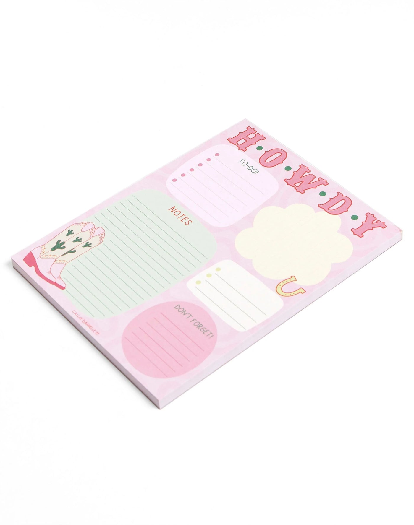 Howdy Cowgirl Boots Notepad
