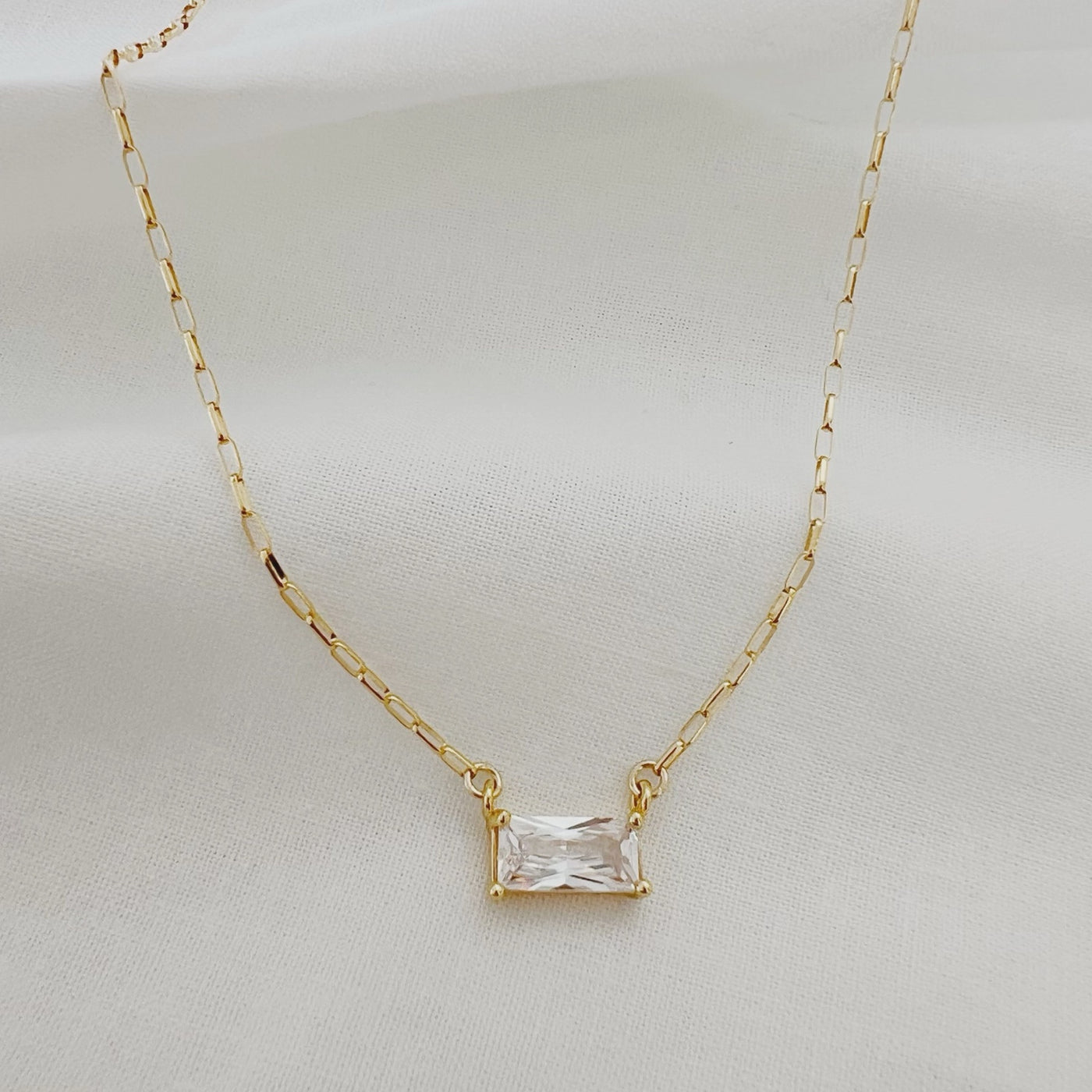 Leighton CZ Gold Necklace