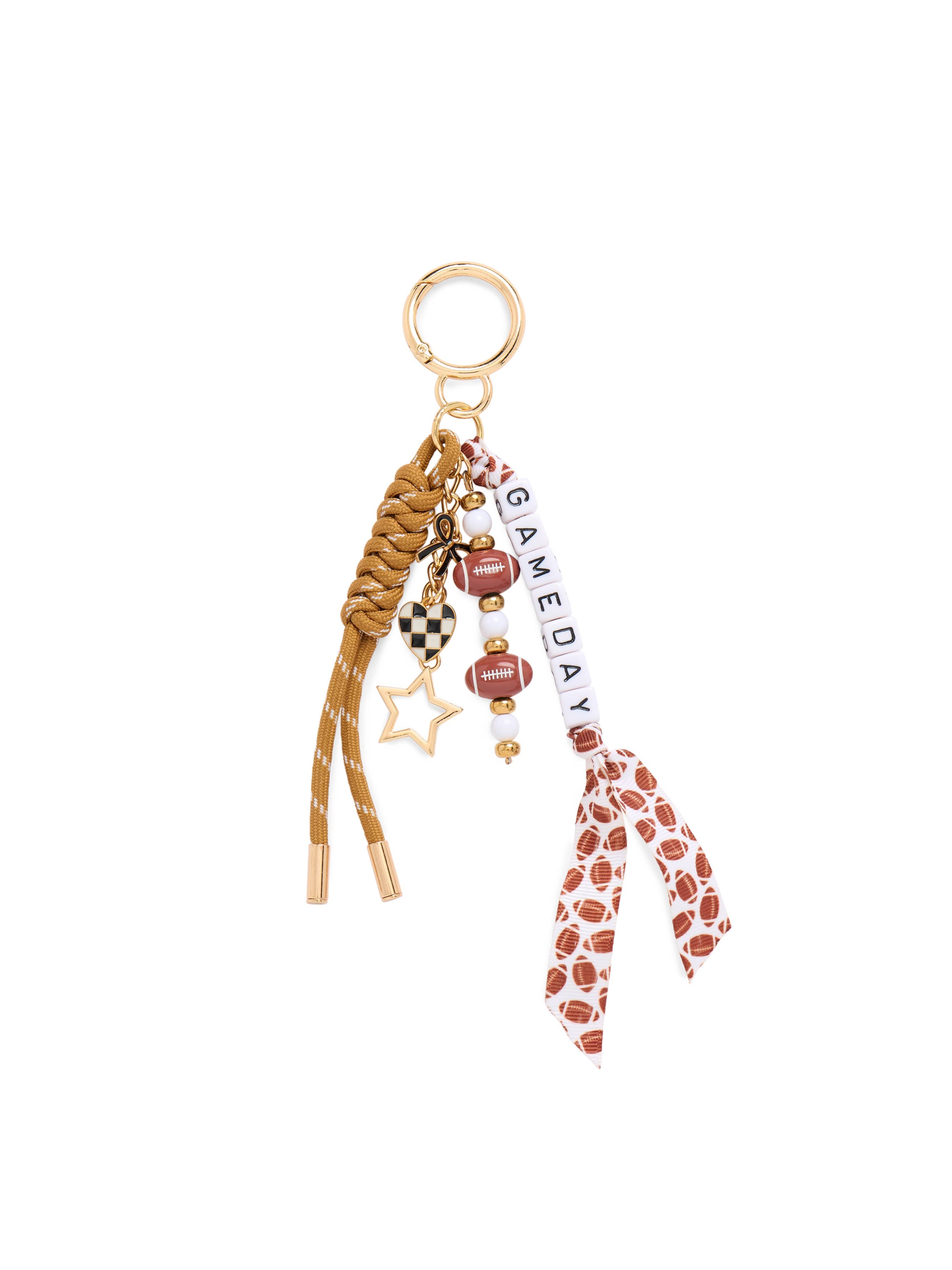 Brown Game Day Football Bag Charm