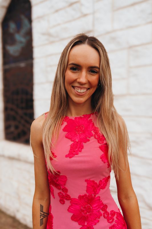 Fuchsia Natasha Floral Midi Dress S2038D