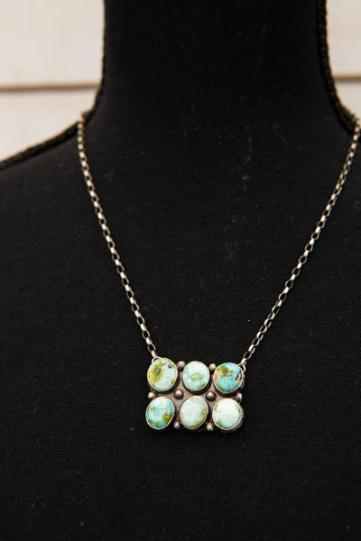 6 Stone Rectangle Turq Necklace - Southern Soule Designs