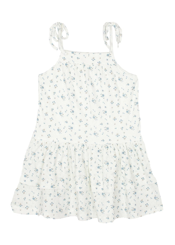 Girls Blue Bluebells Layered Dress 7171BEBE