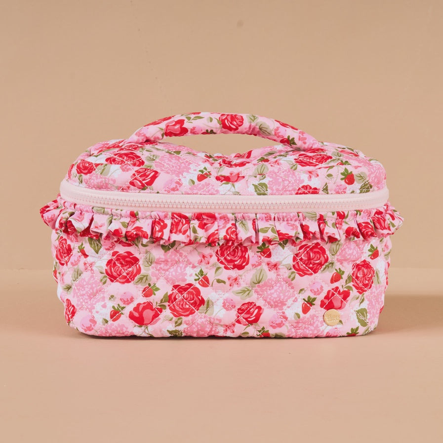 Everbloom Forest Green Glam & Go Quilted Cosmetic Bag