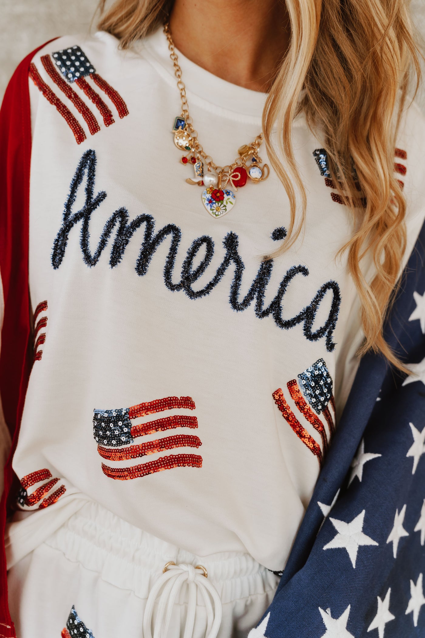 White Emily America Top