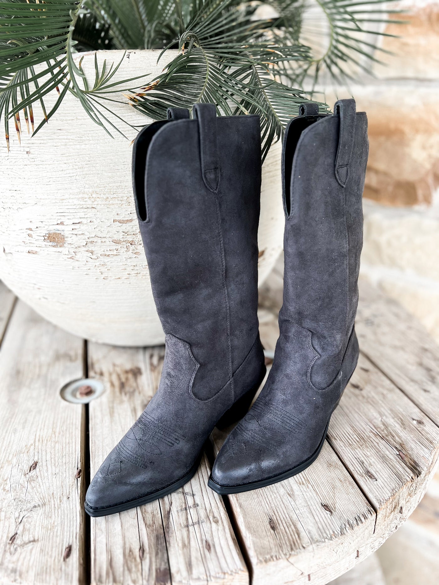 Bodhi Charcoal Western Boot