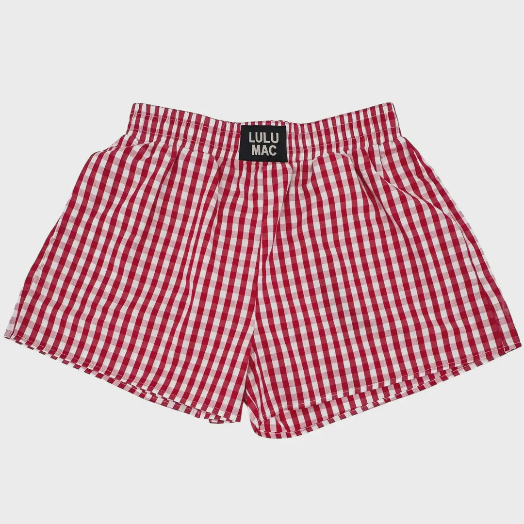 LM Red Gingham Boxer Shorts