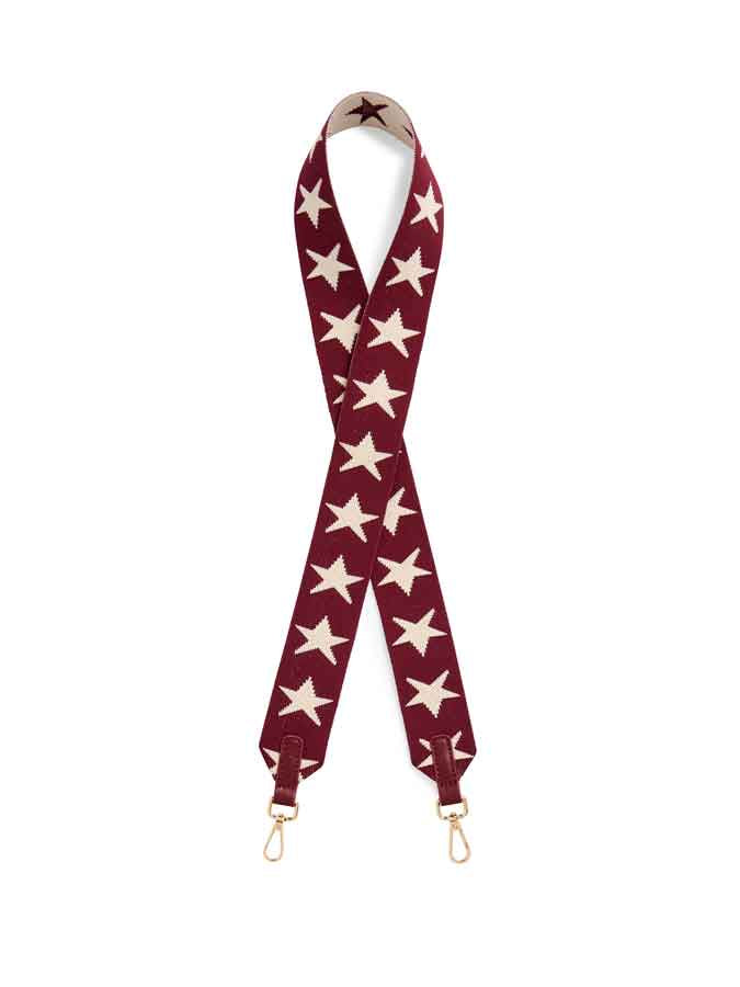 Maroon Stars Purse Strap