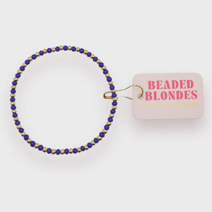 Demi Gold Bracelet in Cobalt Blue