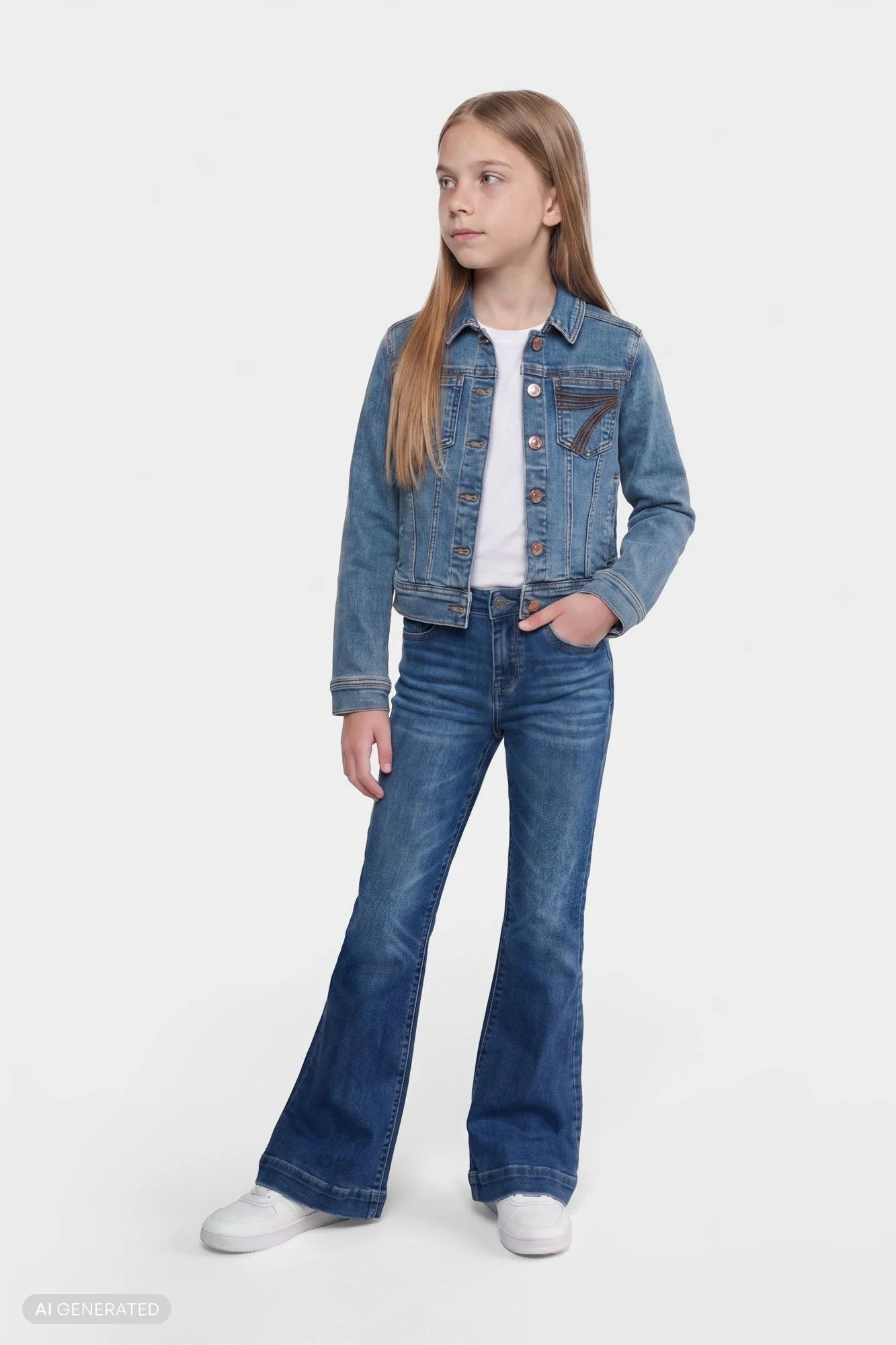 7 For All Mankind Girls Medium Melrose Mini Dojo Jean 7KHF0H85-MR1