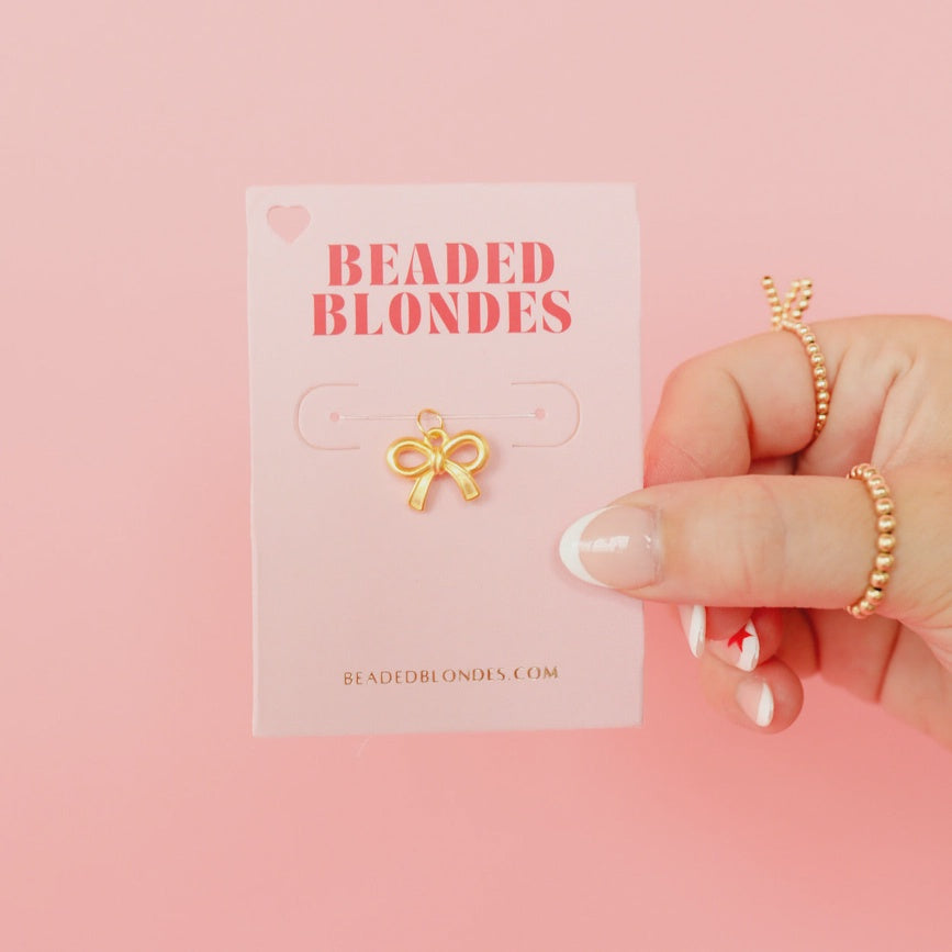 Bow Gold Charm