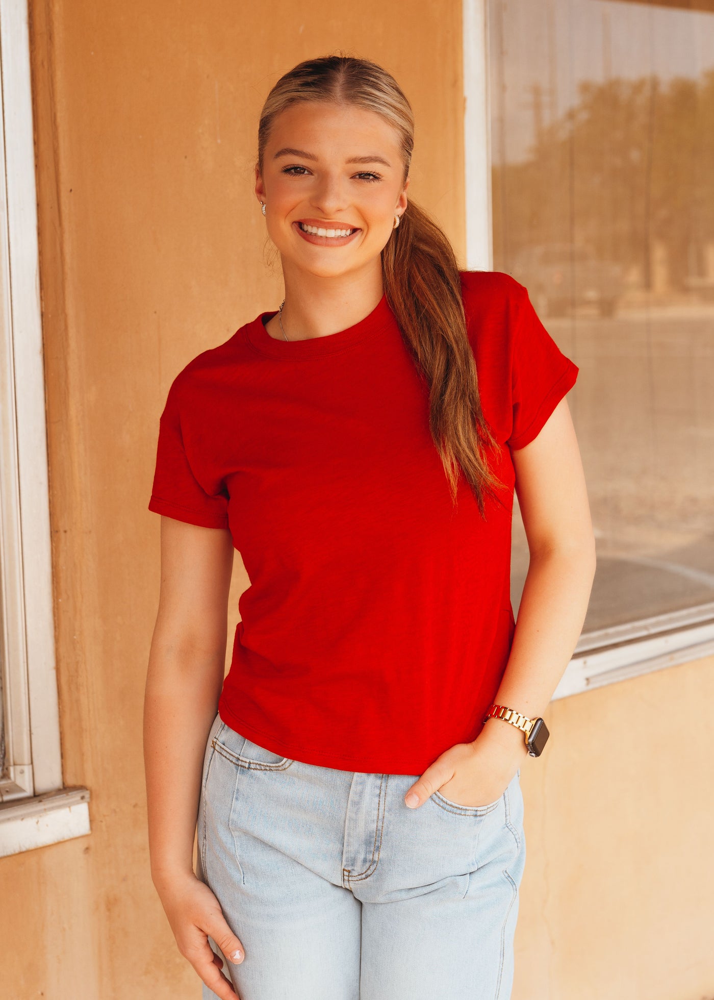 Modern Slub Tee Cabana Red ZT202293