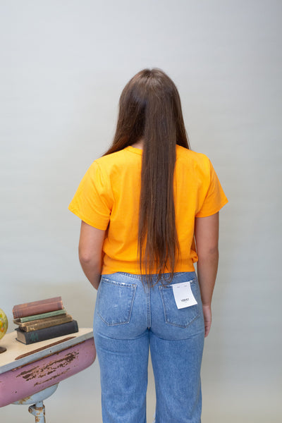 Orange Jules Crop Top TBT257