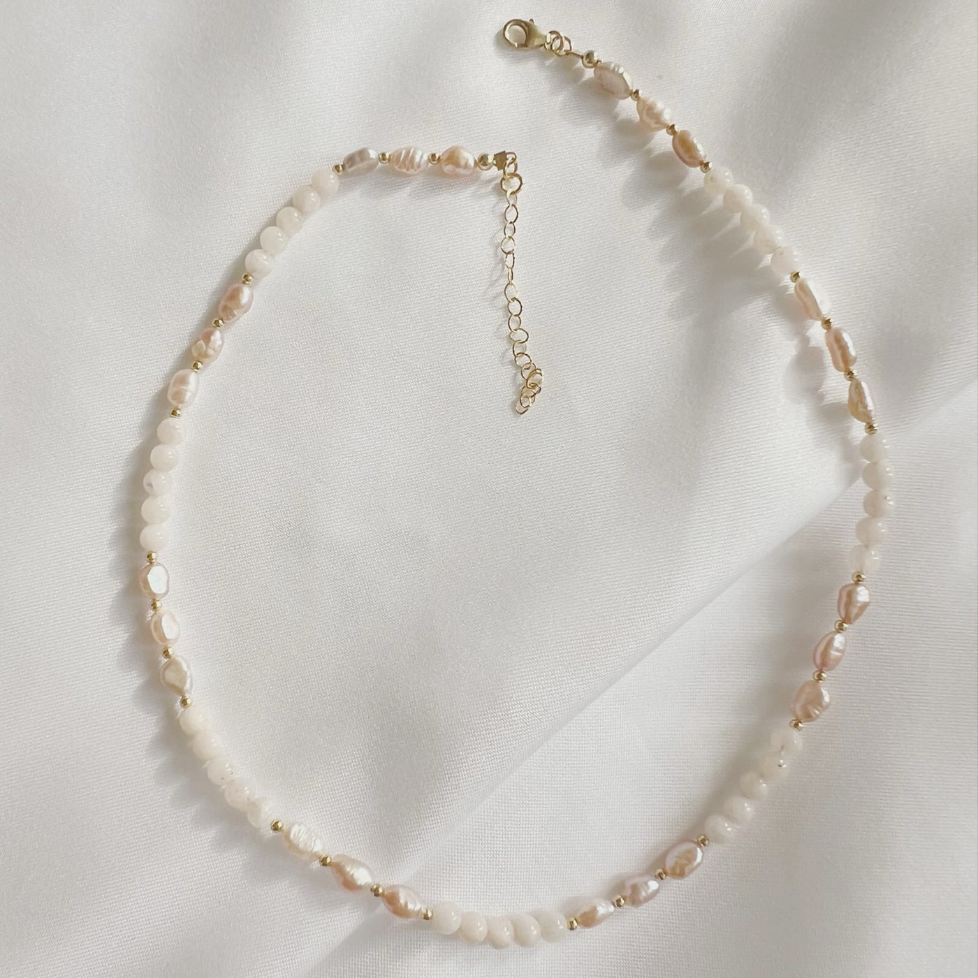 Sunset Pearl Beaded Necklace