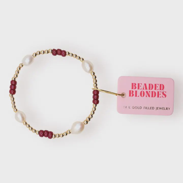 Maroon Pearl Poppi Bracelet