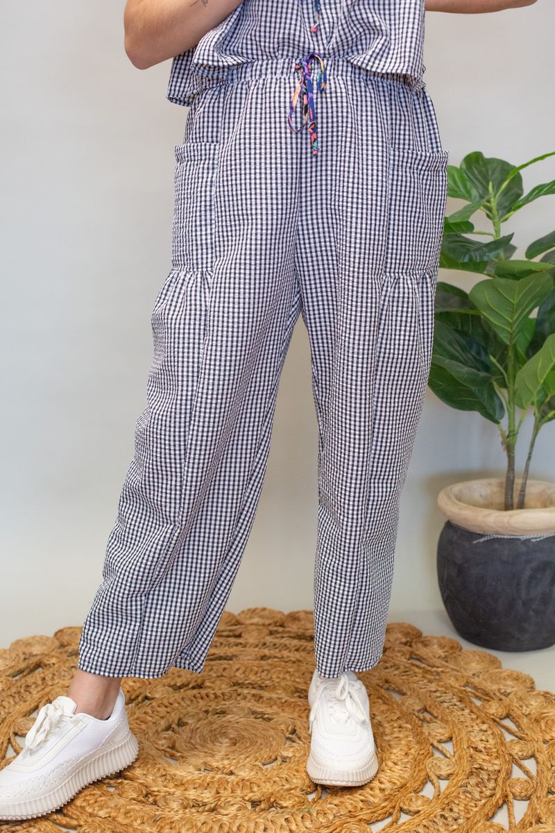 Classic Black Gingham Pants