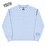 LM Girls Light Blue Stripe Long Sleeve Top