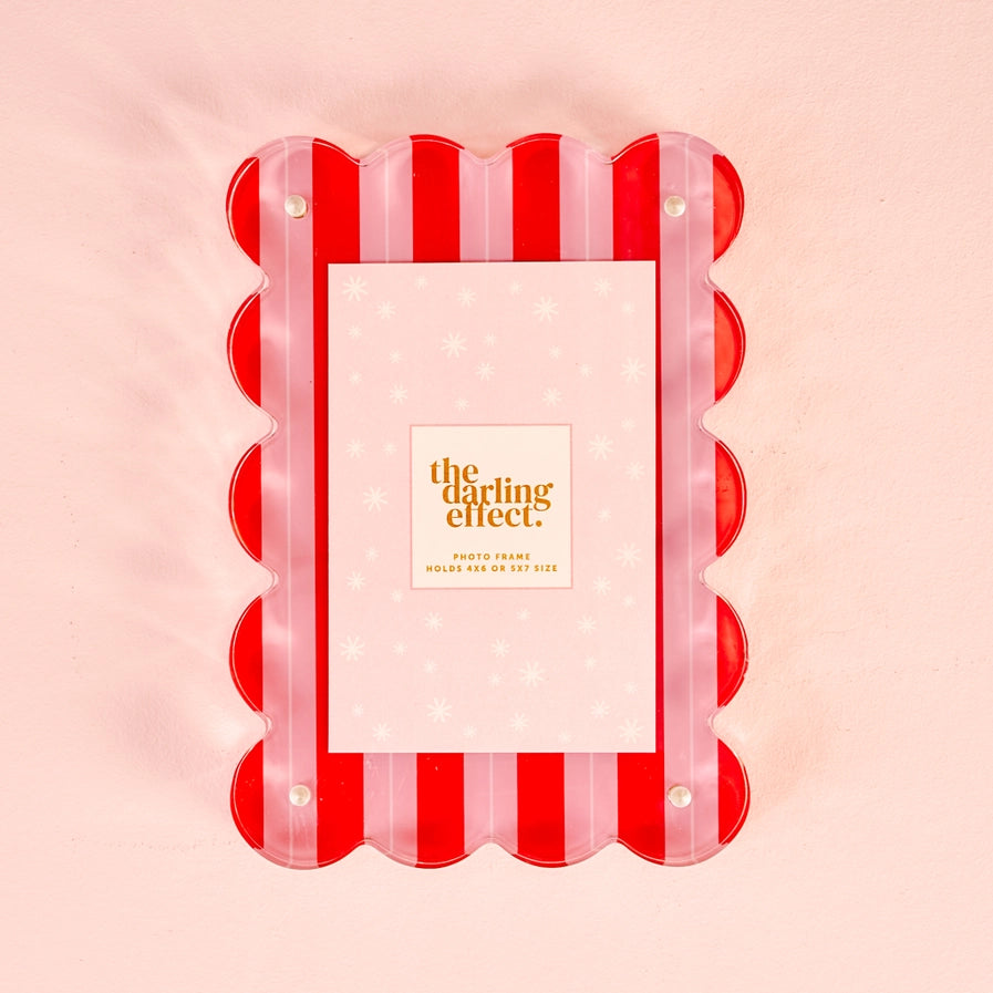 Rectangle Scalloped Acrylic Frame