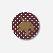 Texas State University Polka Dot Button SWT2601