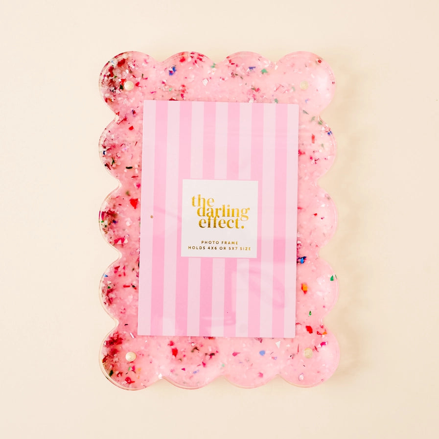 Rectangle Scalloped Acrylic Frame