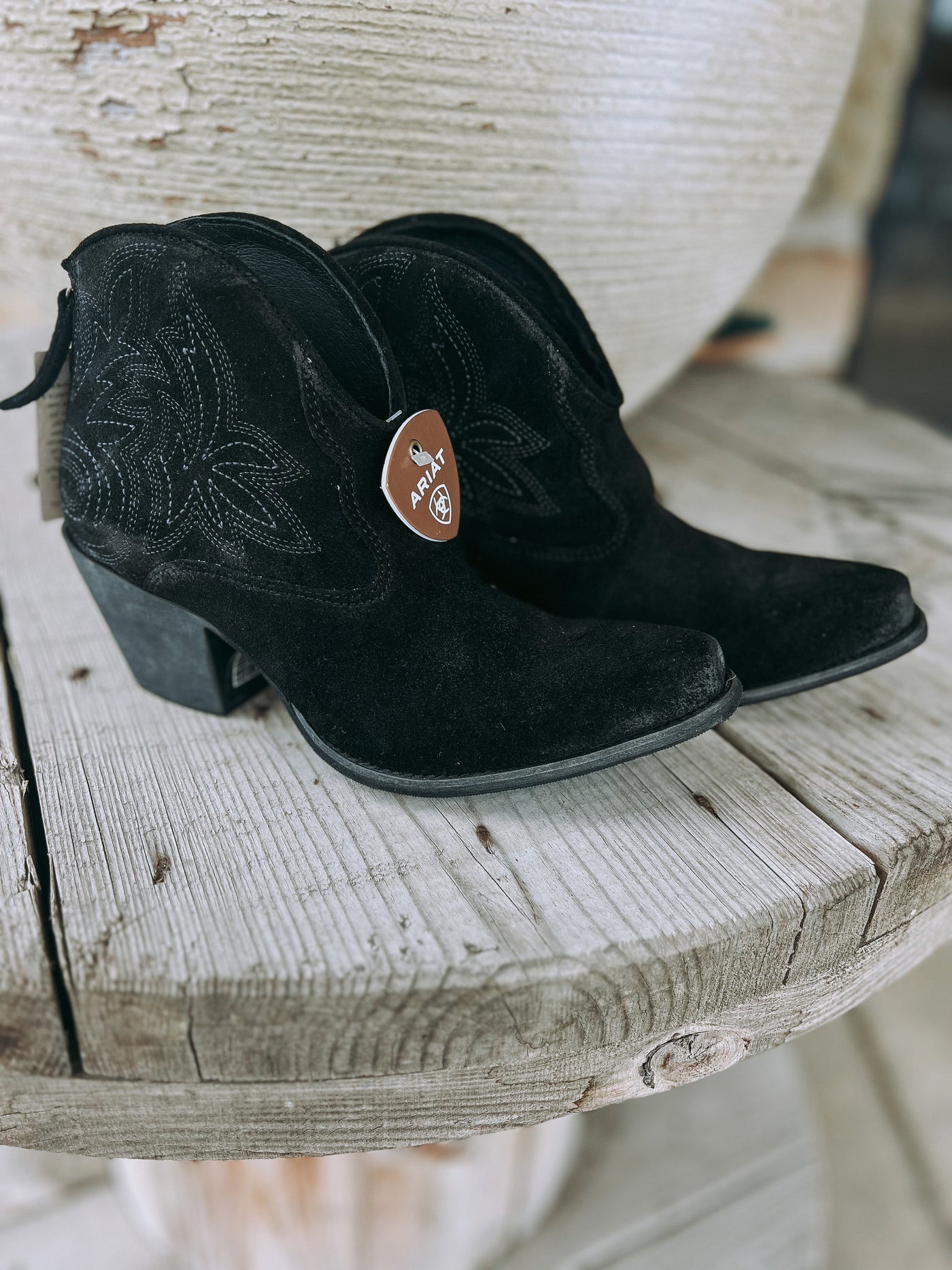 Ariat Layla Dristressed Black Bootie