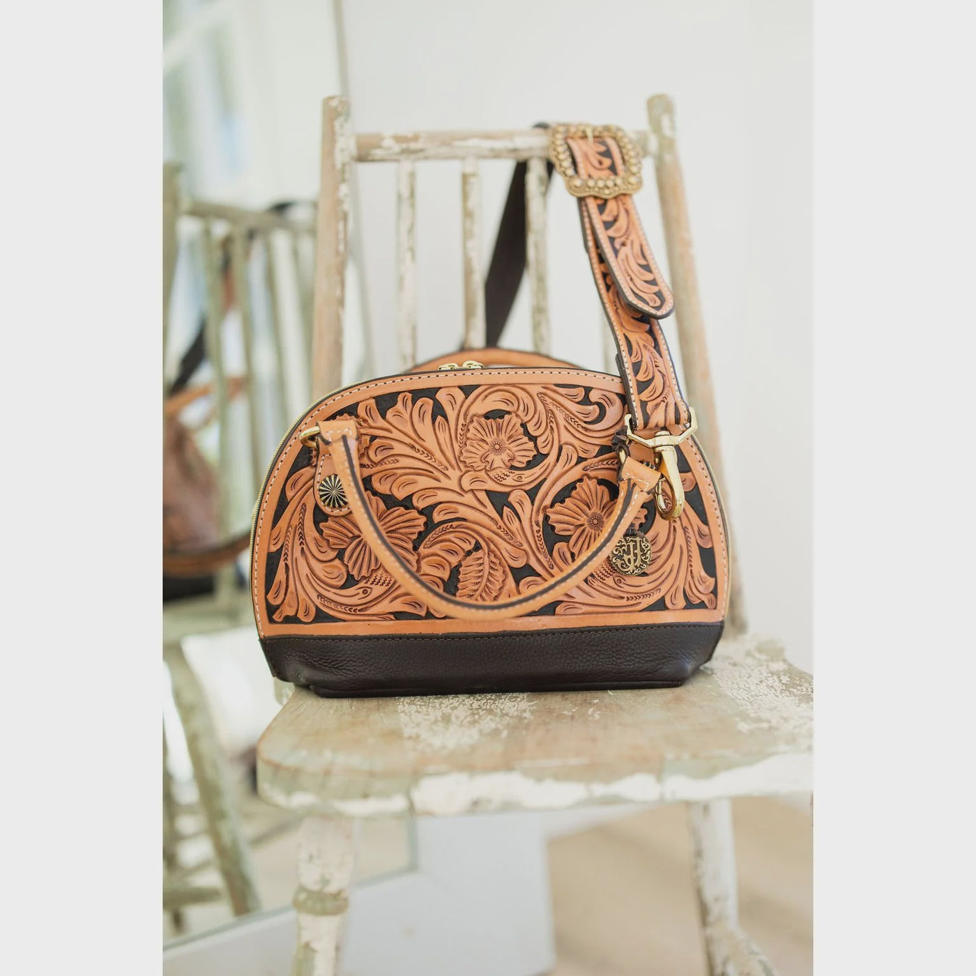 Dome Satchel Natural Leather DS01