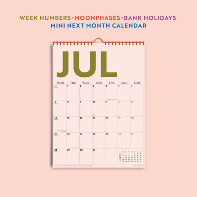 2025-2026 A4 Mid-Year Calendar - Simply Bright Design