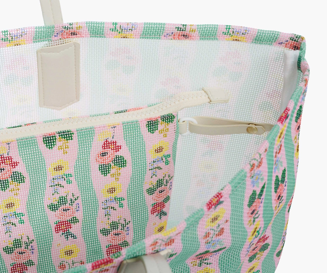 Climbing Roses Mesh Tote & Sunscreen Bag SGTM05