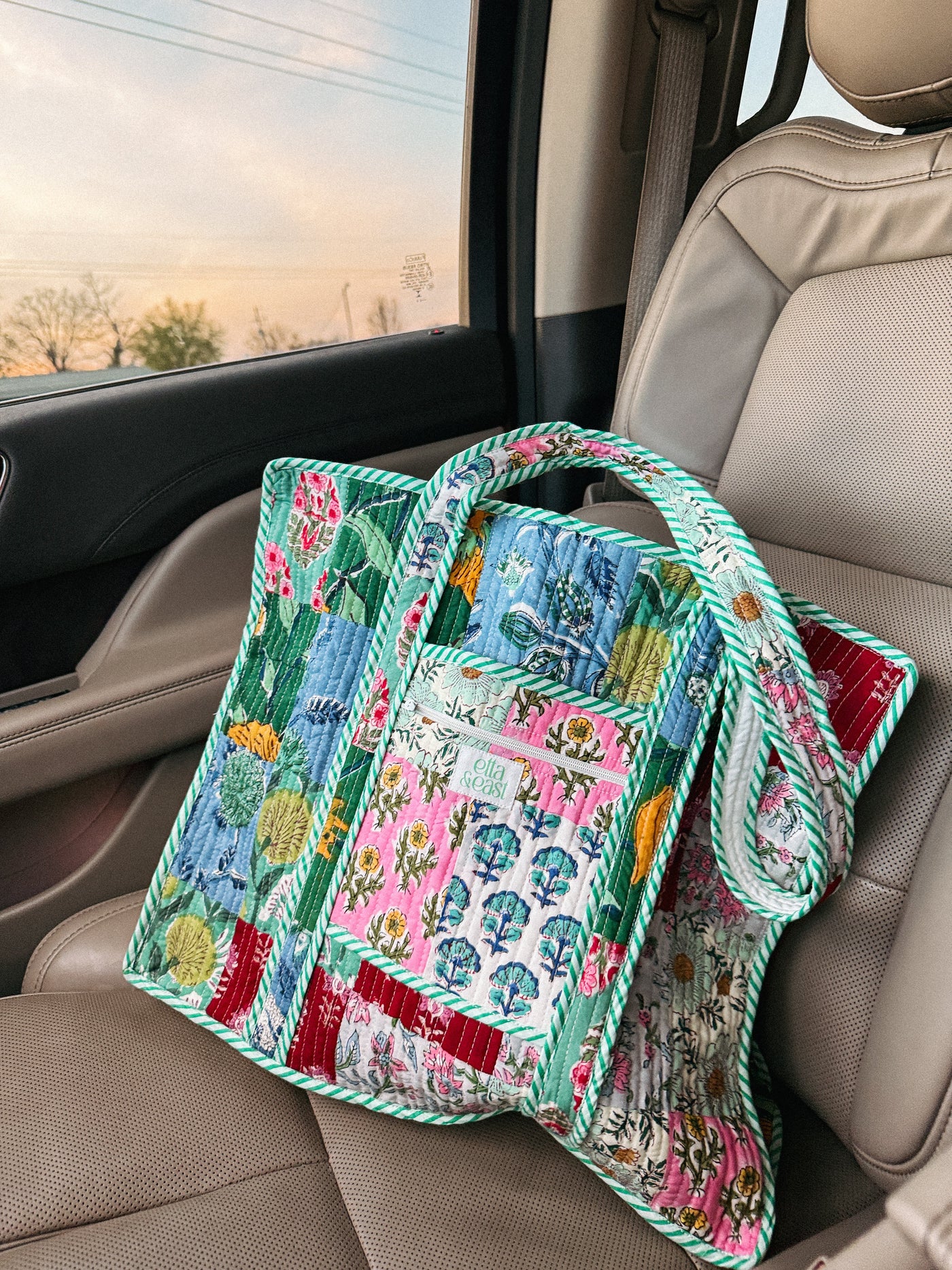 Green Quilted Bag