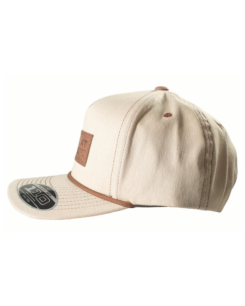 Ariat Men's FlexFit 110 Cap Faux Leather Patch Khaki A3000903146