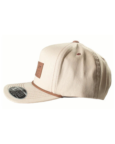 Ariat Men's FlexFit 110 Cap Faux Leather Patch Khaki A3000903146