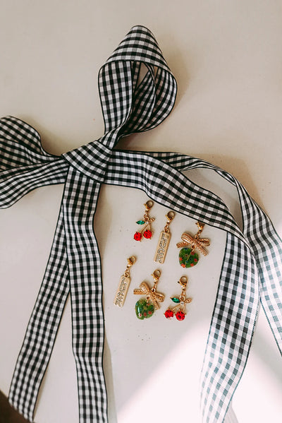 Gingham Shoe Charms