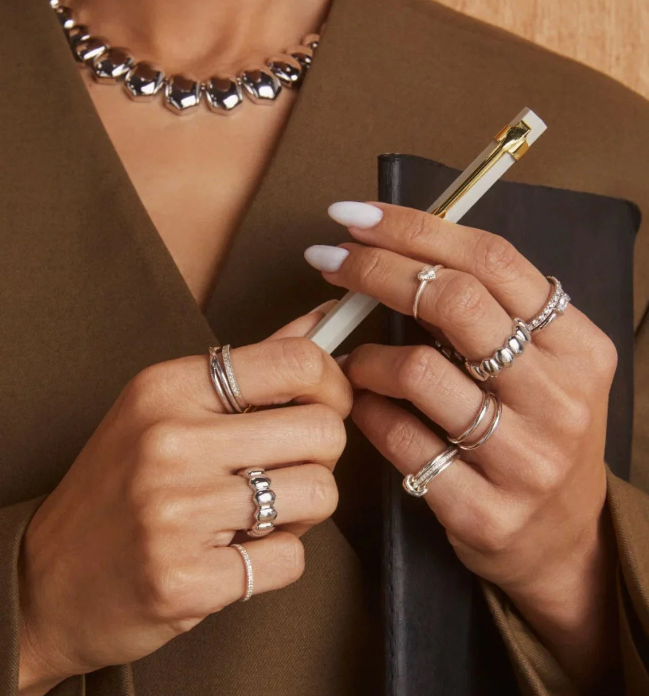 KS Kaitlin Band Ring Silv