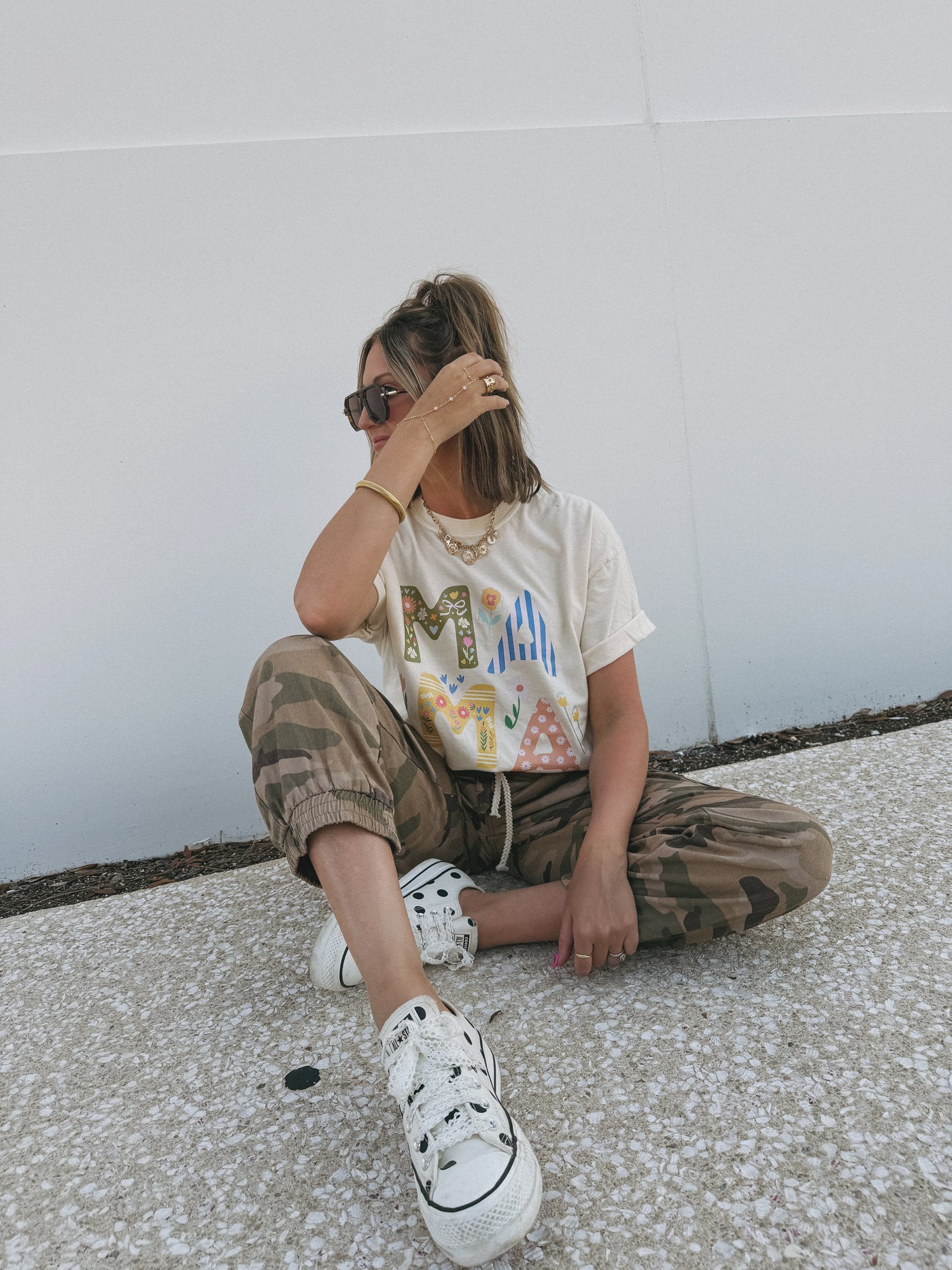 Floral Mama Graphic Tee Ivory