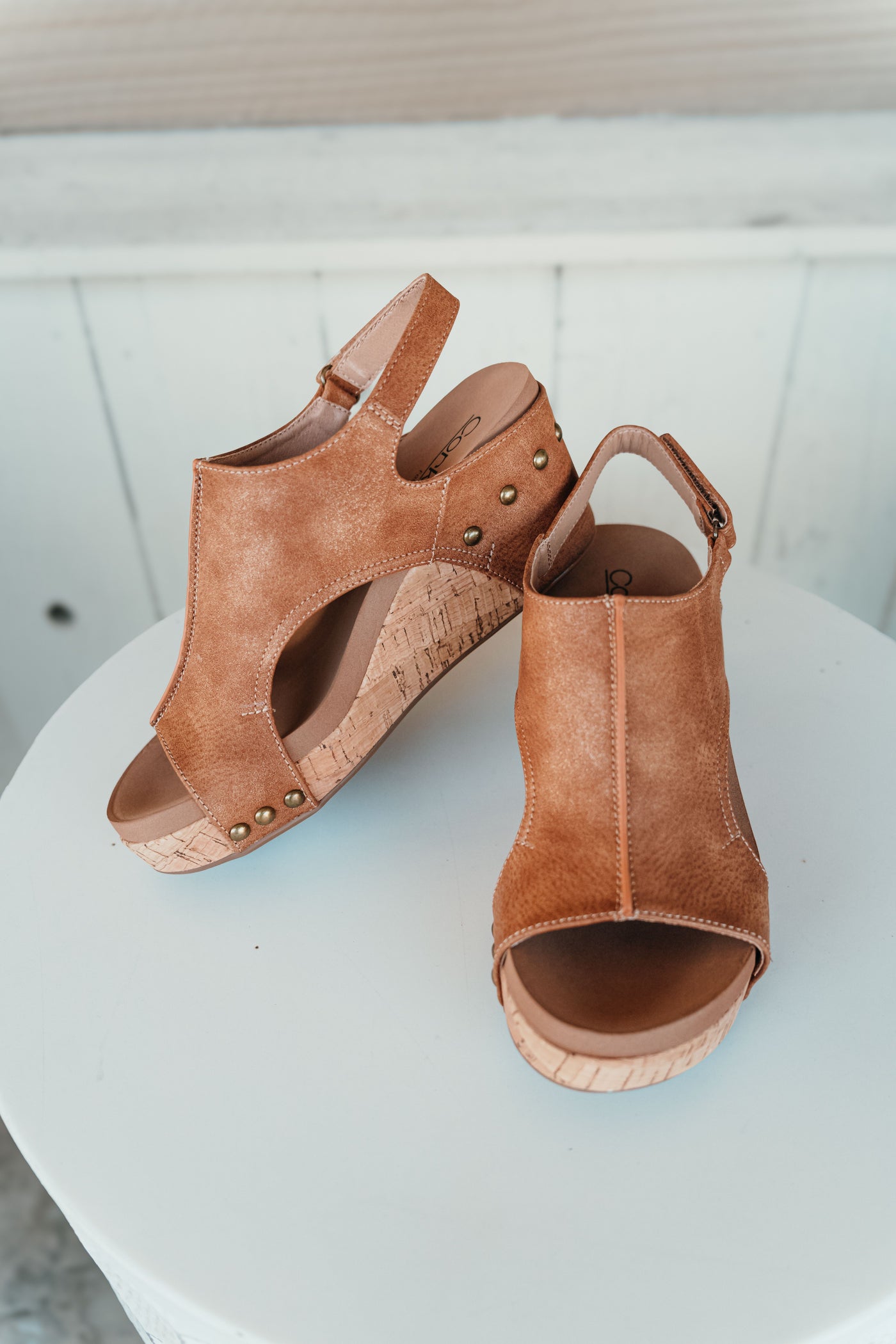 Carley Cognac Washed Metallic