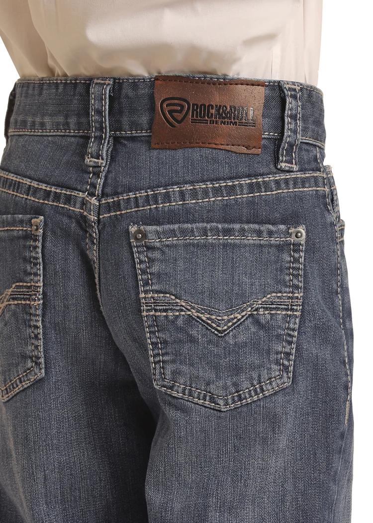 REP Rock & Roll Boy's Bootcut Dark Vintage Jeans BB-3482