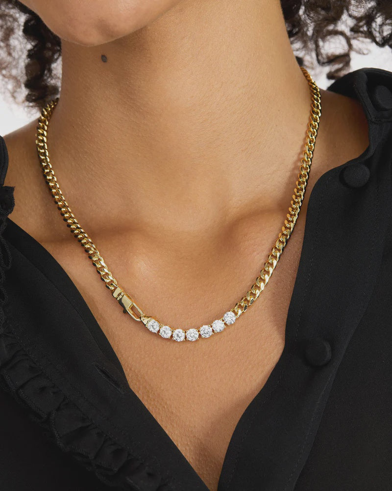 Baby Julian Loves Diamonds Necklace 18" Gold